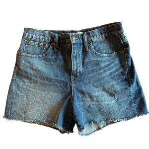 Madewell Women’s Size 28 High Rise Denim Shorts Cutoff 4 inch Inseam